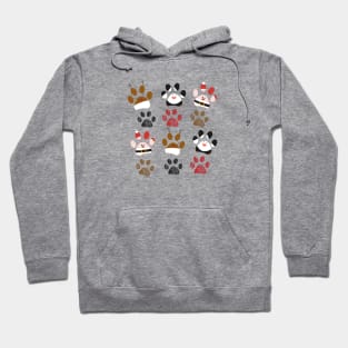 Santa Claus made of paw prints Hoodie